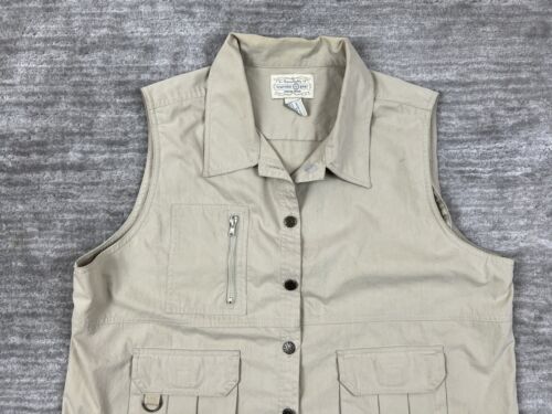 Traveler Gear Cherokee Vest Mens Extra Large Beige Full Zip Multiple Pockets - Picture 2 of 9