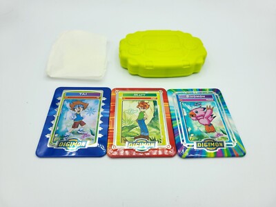 taco bell digimon metal cards Digimon Taco Bell Metal Cards & Case MINT Tai, Biyomon, Matt