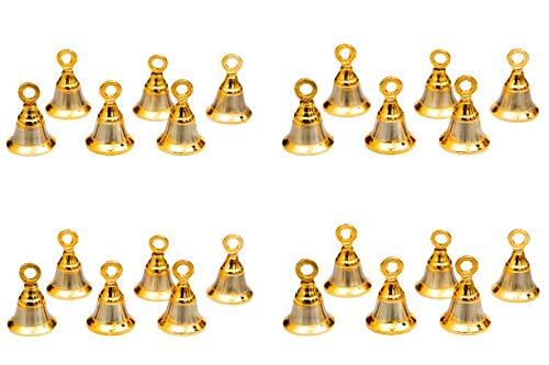 Gold Plated Decorative Hanging Bell 1.5 inch, Gold & Silver US - Picture 1 of 12