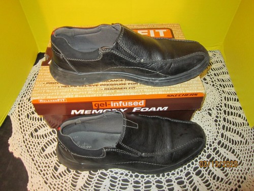 Memory Foam Black Slip On Loafers Size 