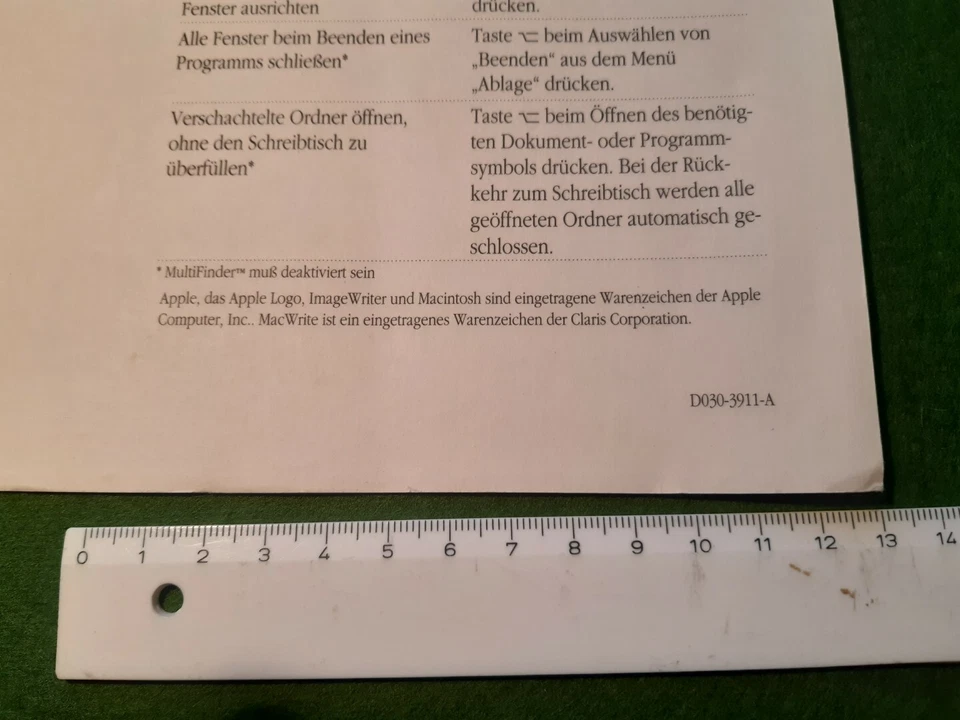 RARITÄT! Apple Macintosh - Vintage Referenzkarte D030-3911-A - Bild 3 von 3