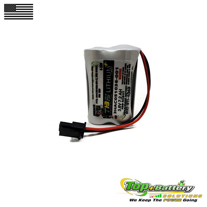 Replacement Battery For ABB 3.6V 7.2AH 3HAC051036-001 REV02 Qty.1