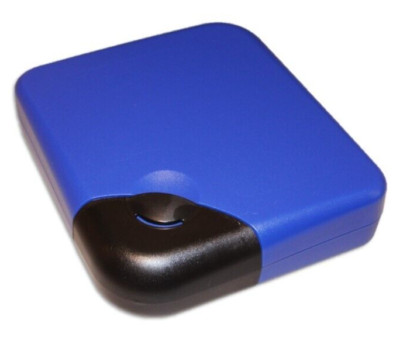 Tupperware CD Case DVD Keeper Square Dark Blue & Black 4904 Vintage