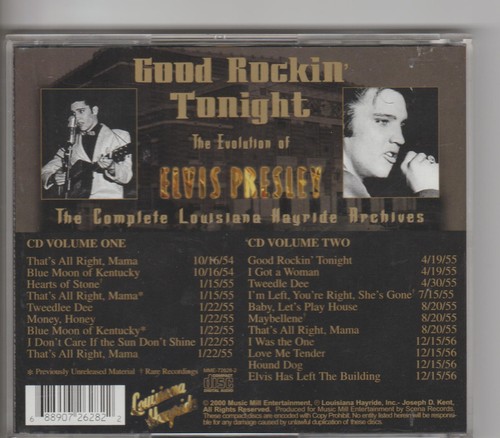 The Evolution of Elvis Presley - "Good Rockin' Tonight" 2 CD set FREE SH - Picture 2 of 2