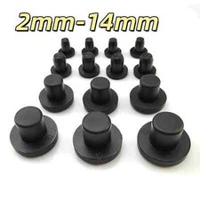 2mm-14mm Black Hole Plug End Cap Round Silicone Rubber Blanking Seal Bung
