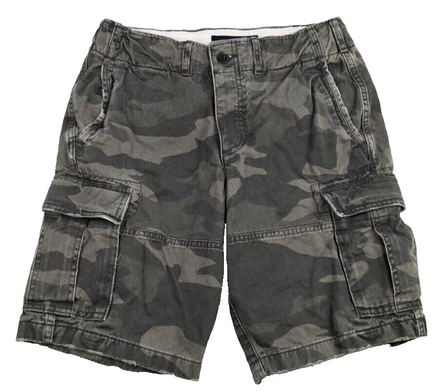Pantalones Cortos Multicolor Abercrombie & Fitch camuflaje para hombres
