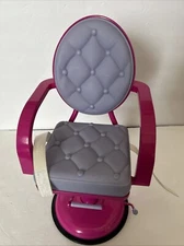 American Girl -Truly Me Beauty Hair Salon Chair for 18" Dolls Pink/Purple - EUC