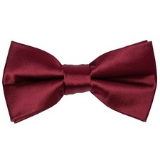 Pre Tied Burgundy Boys Bow Tie Age 18 Months-3 Years Baby Bow Tie Toddler Tie