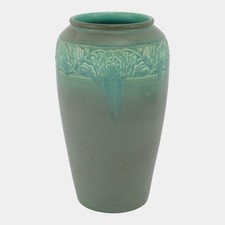 Rookwood 1928 Vintage Arts And Crafts Pottery Matte Green Flower Vase 2484
