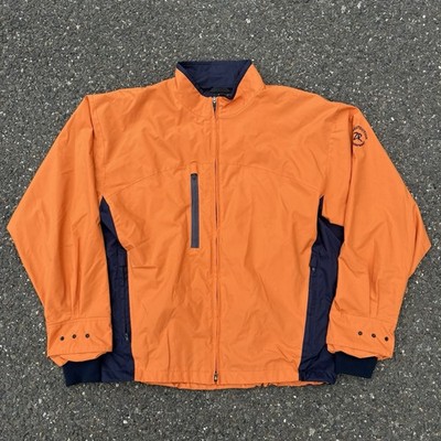 Zero Restriction Golf Long Sleeve Full Zip Windbreaker Jacket Orange Men s Large