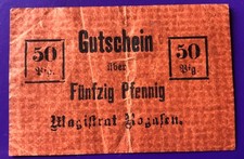 Poznań Rogazy Miasto 50 fenigów o.D., ze stemplem Erh III