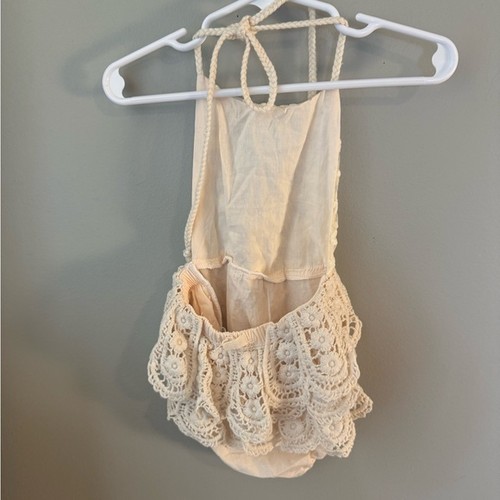 Boho Elegant Cream Lace Kids One Piece 18-24 mo - Picture 3 of 5