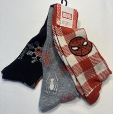 Marvel Spider-Man 3 Pairs Crew Socks Size 6-12 FREE SHIPPING