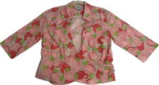 Lilly Pulitzer Mango Mama Womens Sz 12 Wrap Around Top Shirt Blouse 3/4 Sleeves