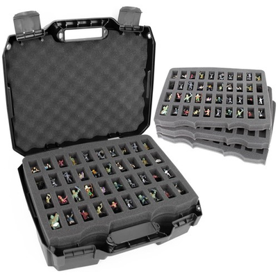 #ad CASEMATIX Miniature Carrying Case – Hard Shell Warhammer DnD Storage 120pcs $44.99
