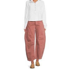 We The Free People Good Luck Mid Rise Barrel Jeans in Sunsetter Size 32 NWT