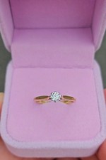 9ct Gold 0.25ct Diamond Solitaire Ring, With Certificate 
