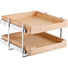 2 Tier Pull Out Cabinet Organizer,20"W x 21"D Cabinet Drawer,Soft Close Slide ou