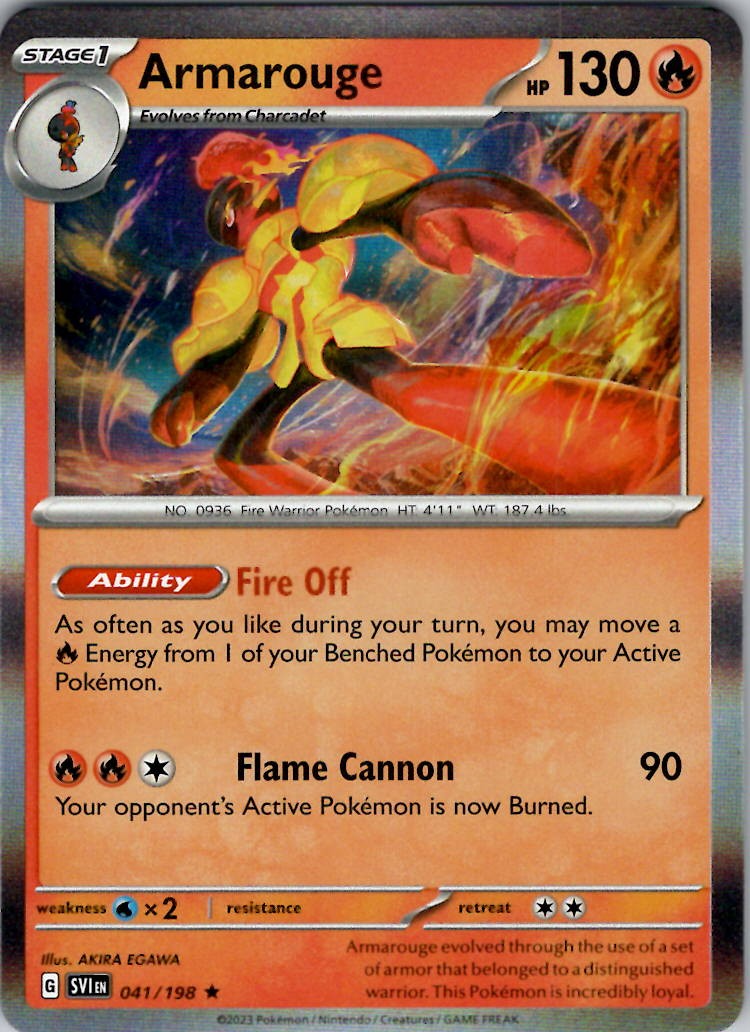Armarouge 041/198 Scarlet & Violet Base Set Holofoil Pokemon TCG NM