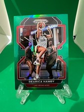 2022 Panini Prizm WNBA Dearica Hamby Green Prizm Las Vegas Aces