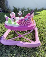 Disney Minnie Mouse Baby Walker Pink/White with Seat  Toy Tray