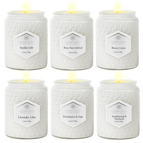 6 Pack Aromatherapy Candles for Home Scented, Gifts Set for Women ...