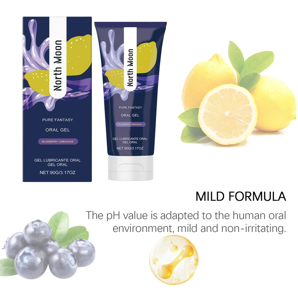 North Moon- GREAT HEAD- Oral Gel- Blueberry Lemonade- Relax Gag Reflex - Image 3 of 4