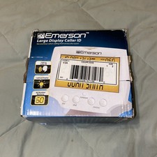 Emerson EM-60 Large Lighted Display Talking Caller ID Voice 60 Number Memory