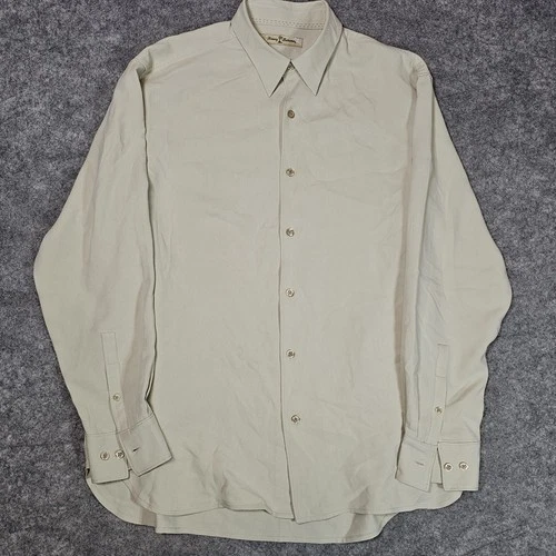 Tommy Bahama Silk Button Shirt Men's Pale Green Underarm to underarm 25" L/S