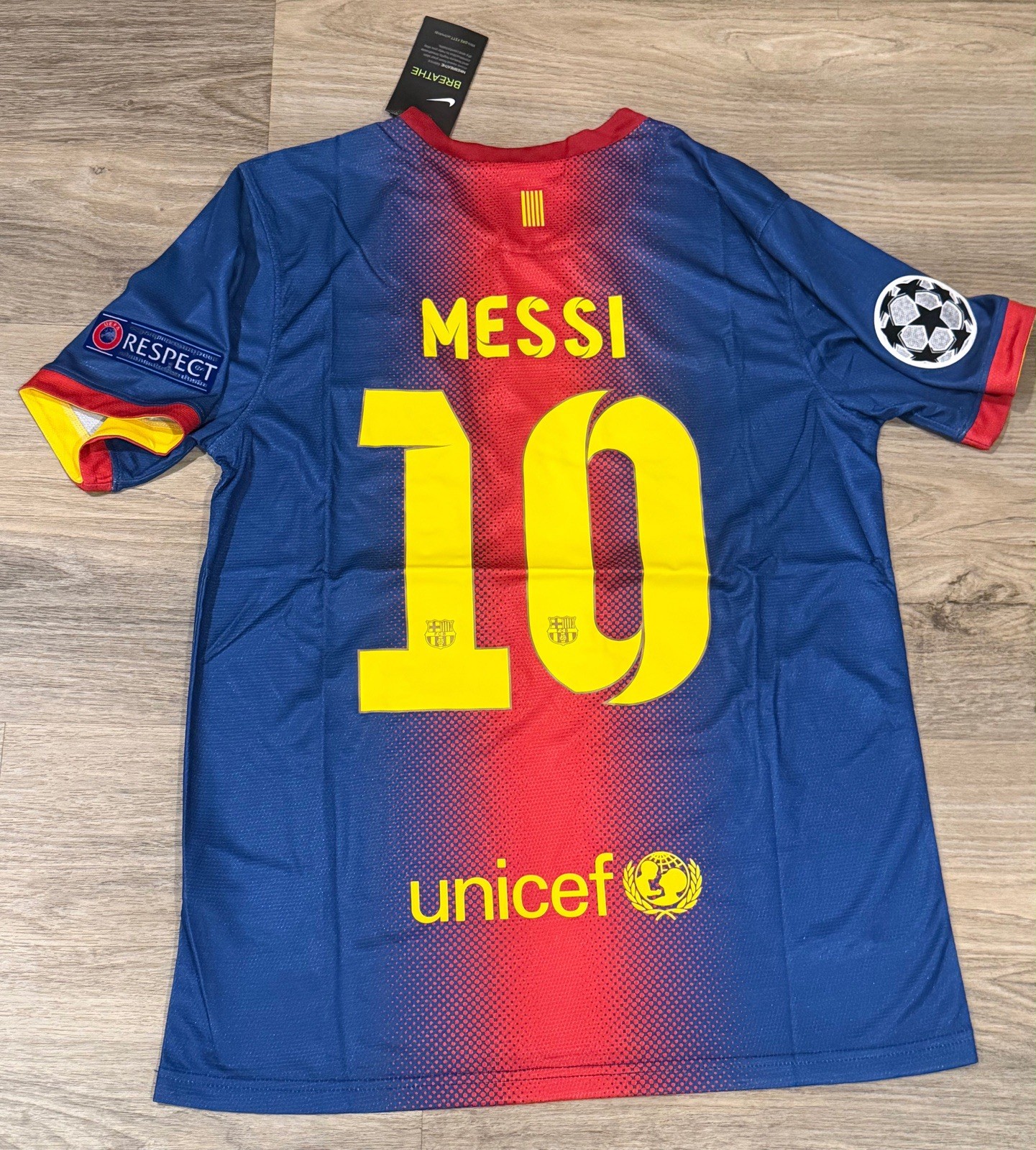 Lionel Messi #10 FC Barcelona Jersey UEFA Champions League Size Xl