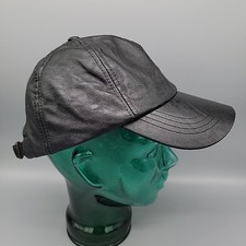 Dorfman Pacific Authentic SCALA Handmade Black Leather Hat Cap