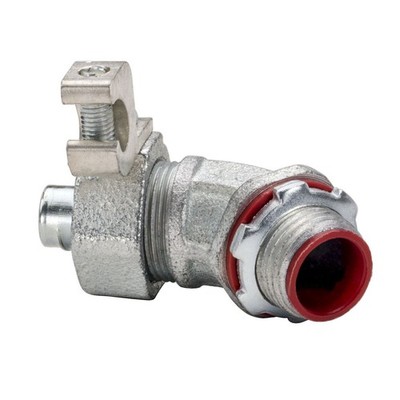 Southwire 234SGR 1-1/4'' 45° Liquidtight Connector w/Grounding Lug (Pack of 10)