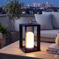 Led AußEnleuchte Kabellos Akku Dimmer Fernbedienung H: 30 Cm IP54 Laterne Garten