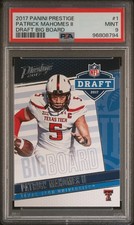 2017 PANINI PRESTIGE DRAFT BIG BOARD #1 PATRICK MAHOMES II PSA 9