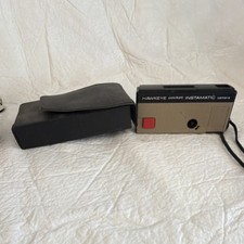 Kodak Hawkeye Pocket Instamatic Camera Beige Black with Case