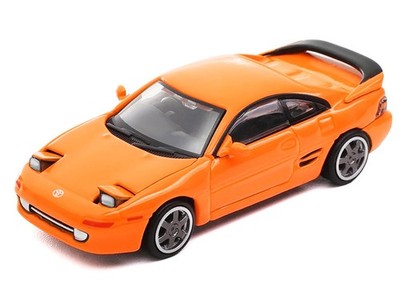 TOYOTA MR2 W20 RHD ORANGE 1/64 DIECAST MODEL CAR BY DCT LL-003-008