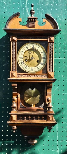 Walnut H A C Vienna Style Wall Clock