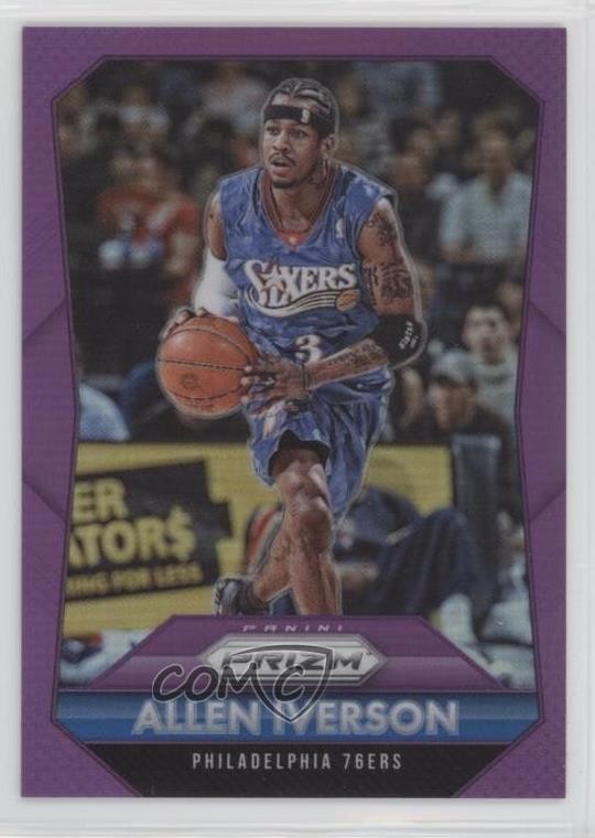 2015-16 Panini Prizm Purple Prizm 57/99 Allen Iverson #286 HOF 0y1d