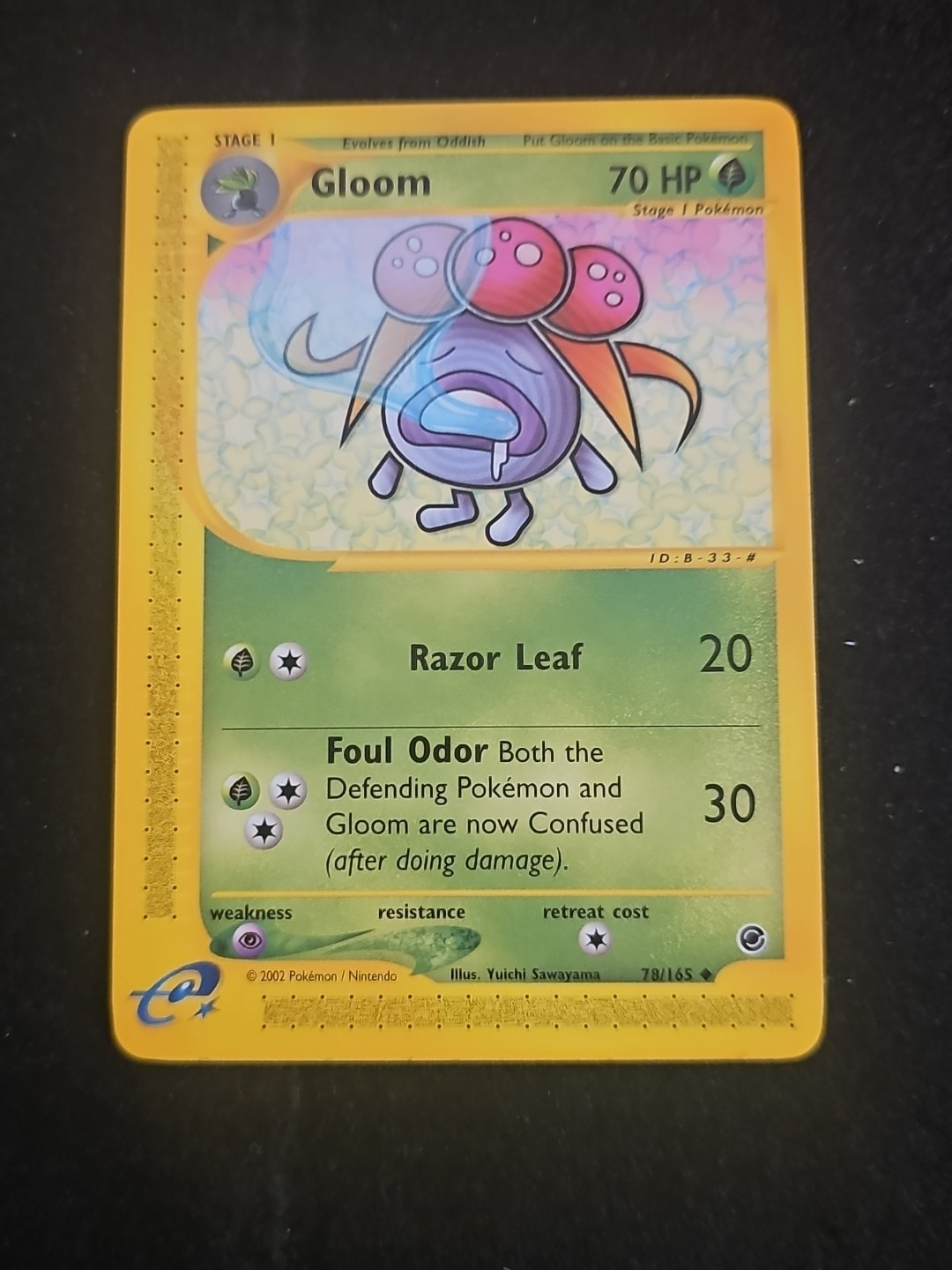 Pokémon TCG Gloom Expedition 78/165 2002 WOTC E Reader Card Near Mint Condition