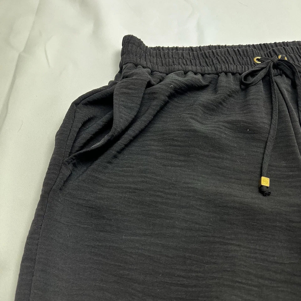 Pantalones de vestir Michael Michael Kors negros de pierna ancha talla M ligeros fluidos Foto 3 de 4