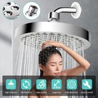 6'' High Pressure Bathroom Waterfall Shower Head Brushed Nickel Angle Adjustable — photo 2