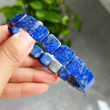 10*4.5mm Genuine Natural Lapis lazuli Stretch Bracelet