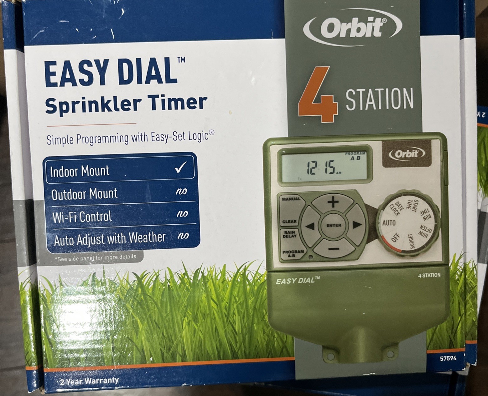 Orbit 4-Station Easy Dial Indoor Sprinkler Timer w/ Easy Set