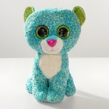 Ty Beanie Boos 16” Large Leona Blue Leopard Plush Stuffed Animal Toy
