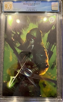 Slab | Absolute Green Arrow #1 | CGC 9.9 | Dave Wilkins Green Foil Exclusive