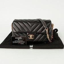 Chain Around Mini Flap Shoulder Bag Women Black One Size