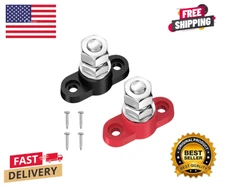 Joinfworld 12V Single Stud Power Distribution Block M10 Bus Bar