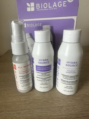 Biolage Hydra Source Travel Set Shampoo Conditioner Spray 3pc