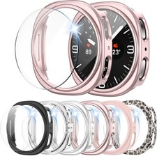 6 6 Pack Screen Protector Case for Samsung Galaxy Watch 8 40mm Bubble Free Anti-