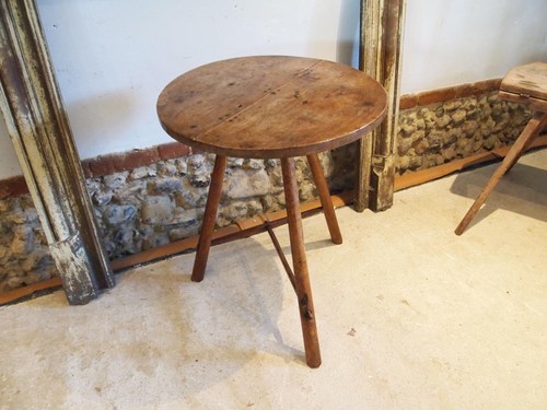 Cricket table rare primitive Welsh Sycamore George III c1800 - Picture 5 of 15